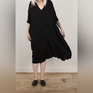 ALI GOLDEN Black Kimono Pullover Dress XS/S